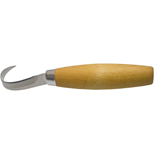 Нож Morakniv Wood Carving Hook 164 с лезвием из нержавеющей стали Sandvik, внутренний радиус 0,5 дюйма