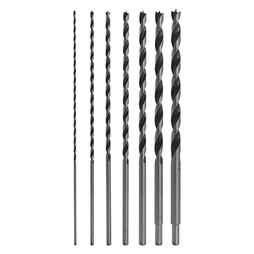 12-дюймовый сверхдлинный набор сверл Brad Point из 7 сверл • Идеально подходит для дерева • ПВХ •...