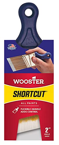 Кисть Wooster Q3211-2 Shortcut Angle Sash Paintbrush, 2 дюйма, белая