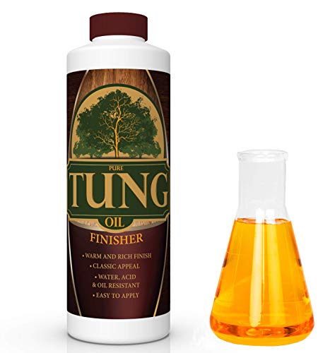 100% чистое тунговое масло, морилка для дерева и натуральный герметик для всех типов древесины (32 унции)