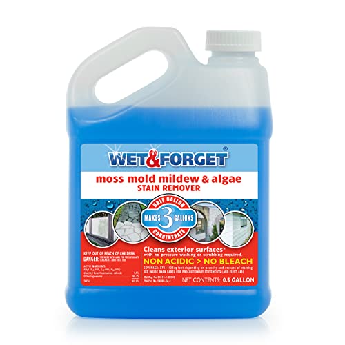 Wet & Forget Пятновыводитель для мха, плесени, плесени и водорослей Концентрат для очистки наружных поверхностей от мха,...