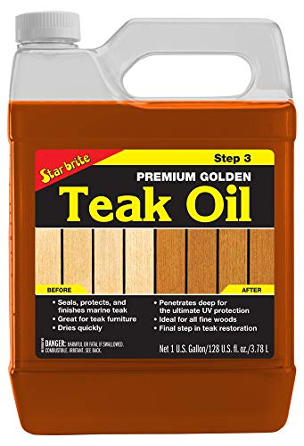 STAR BRITE Premium Golden Teak Oil - ашық ауада тик және басқа да нәзік ағаштарға арналған тығыздағыш, консервант және әрлеу...