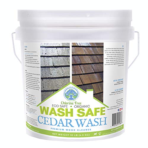 Wash Safe Industries CEDAR WASH Экологиялық таза және органикалық ағаш тазартқыш, 10 фунт контейнер, мөлдір